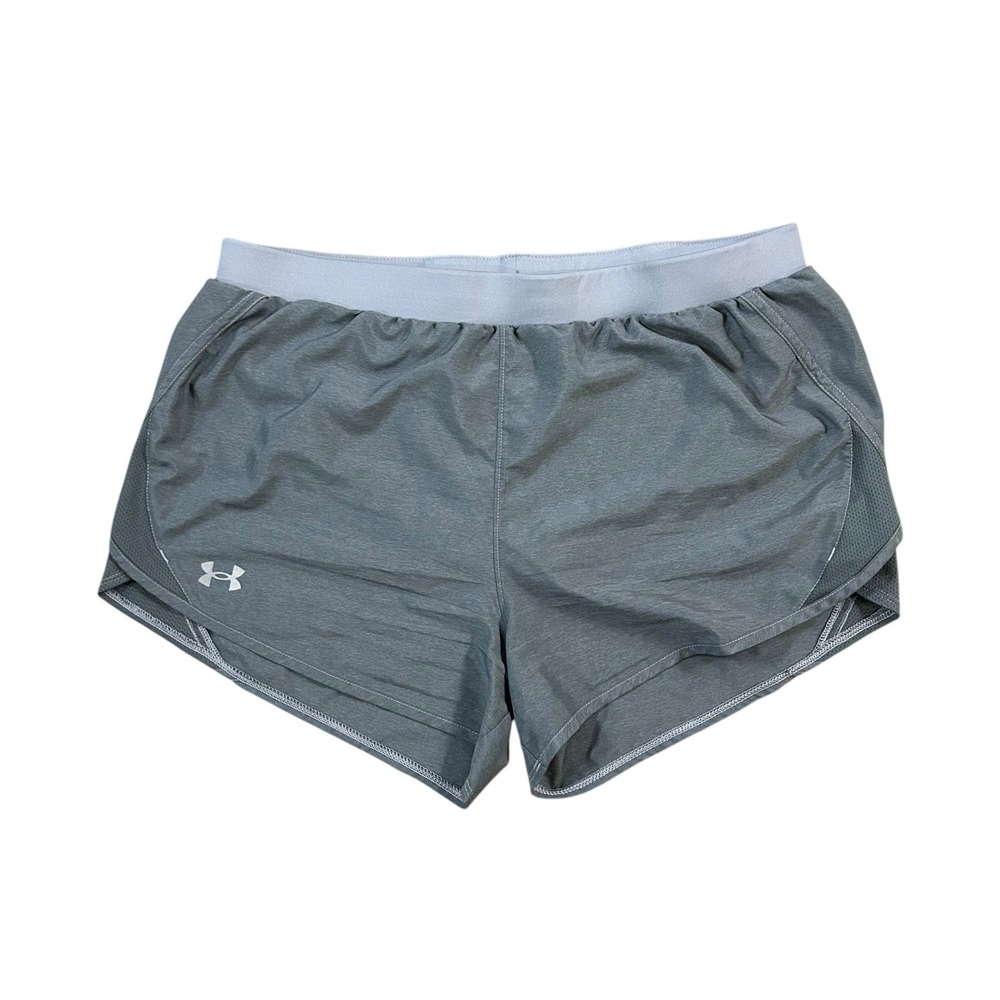 Under armour Womens‎ Running Short Heatgear Size Large Gray Drawstring
